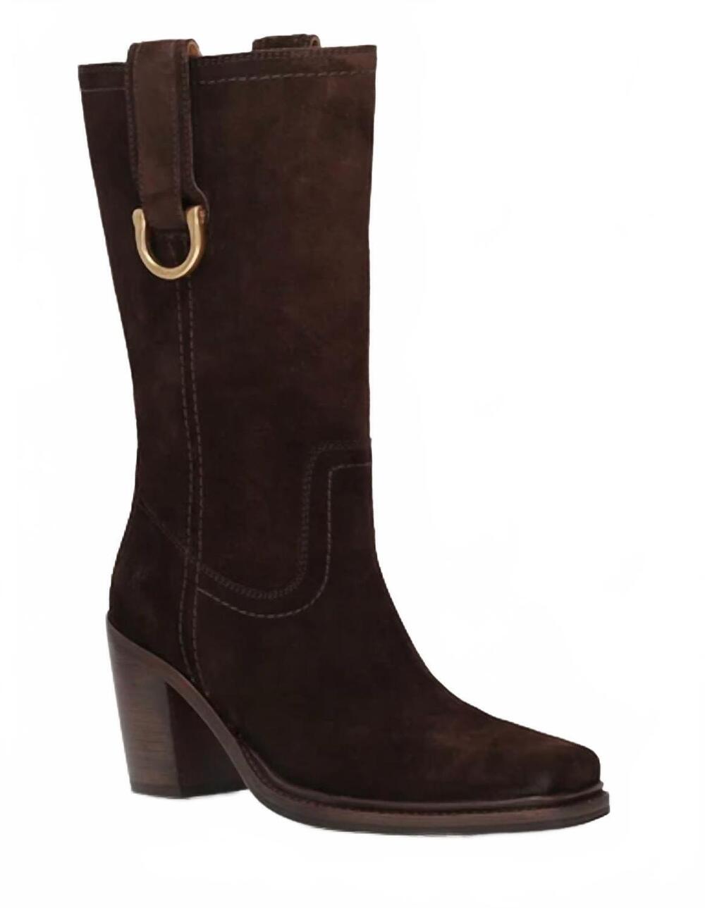 NEW FRYE women's sedona mid-d boots in chocolate